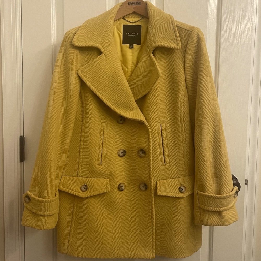 Talbots Double Breasted Wool Coat